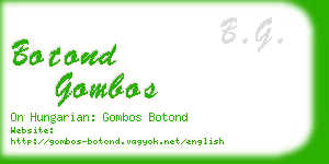 botond gombos business card
